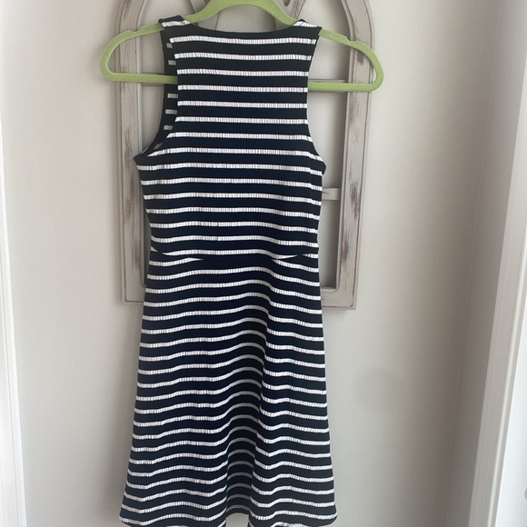 Nic & Zoe Late Sunset fit & flare black & white knit striped Dress XS NWT - Picture 5 of 9